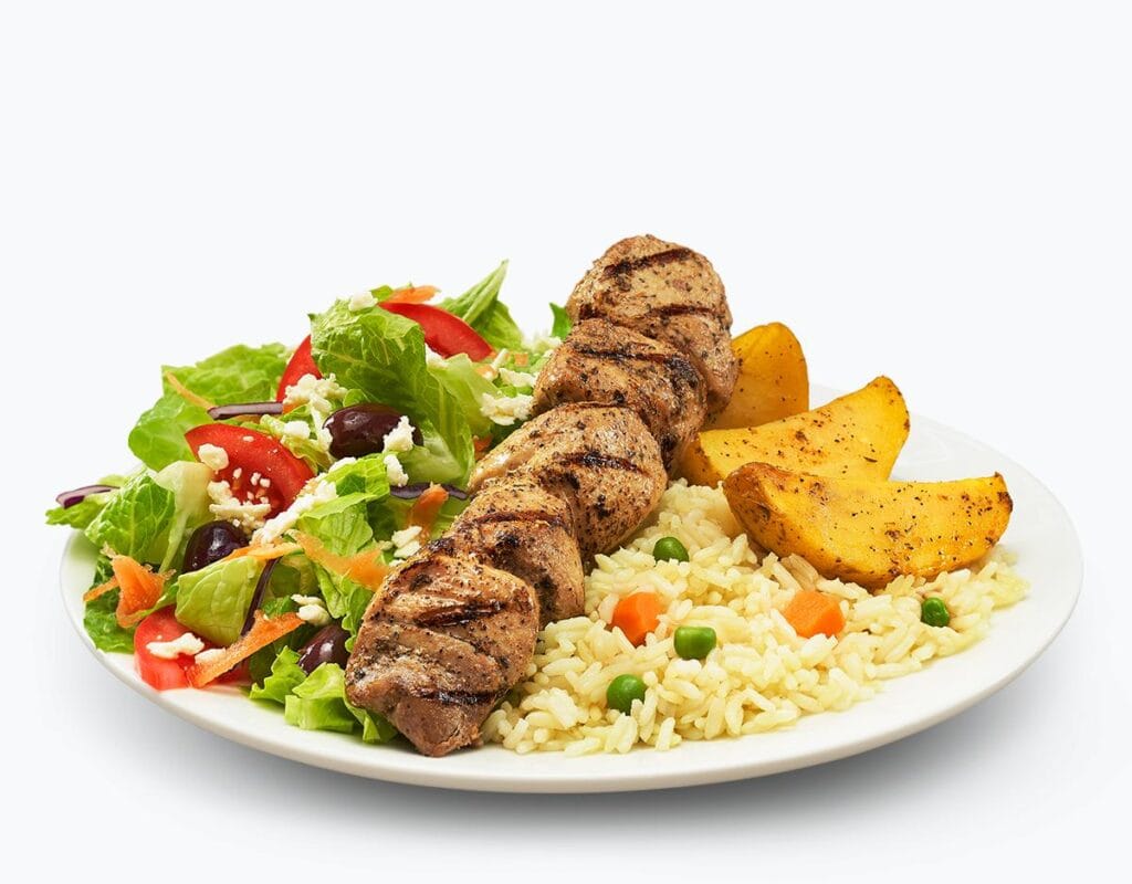 Chicken Souvlaki Platter